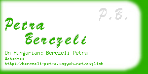 petra berczeli business card